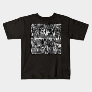 Bright Black and White Shibori Kids T-Shirt